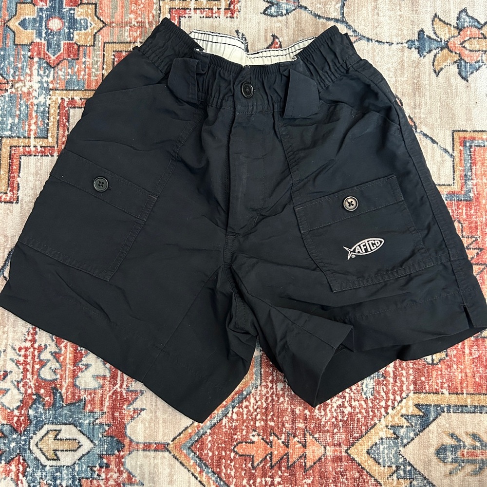 AFTCO Youth Shorts, Black, size 22 waist, great used condition